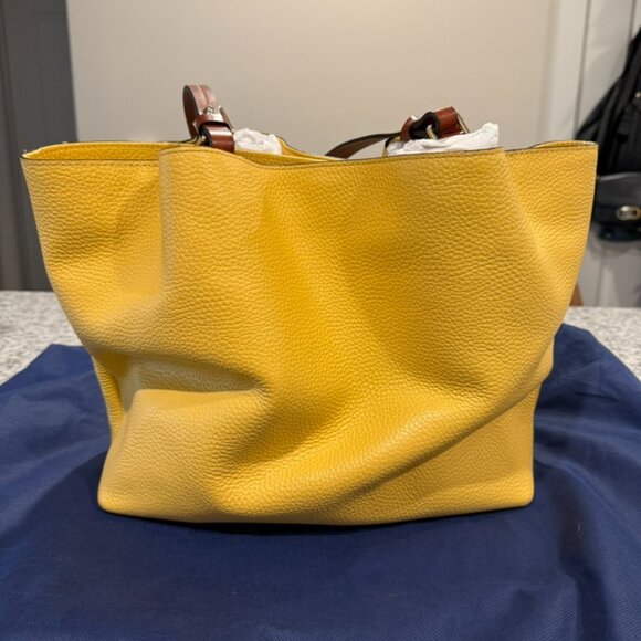 Dooney & Bourke Yellow Leather Handbag - Picture 3 of 9